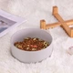 Керамическая одинарная миска боул для воды / сухого / влажного корма Foraggio на деревянной подставке для котов и собак, серый (102359416) - изображение 2