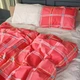 Комплект постельного белья Mirson Семейный 2 x 143 x 210 см 17-0765 Checkered Red Бязь (2200010938920) - изображение 1