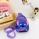 Дитяча сумка-бананка нагрудна STITCH з принтом, 18х13х7 см, бузковий (102931736) - зображення 1