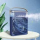 Портативний настільний вентилятор із зволожувачем повітря 4в1 AIR COOLER FAN з резервуаром для води та підсвіткою Синій від USB - зображення 2