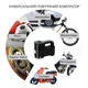 Портативний акумуляторний компресор насос Air Compressor XL-1026 100psi 12V з дисплеєм для шин автомобіля, мотоцикла, велосипеда Чорний - зображення 4