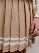 Детская трикотажная школьная юбка для девочки ARTKNIT Смужка 128-134 см Бежевая (4823093471733) - изображение 6