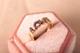 Кольцо LOVE из желтого золота с фианитами K-0156 - изображение 4