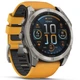 Спортивные часы GARMIN Fenix 8 51mm AMOLED Sapphire Graphite DLC Titanium with Spark Orange Silicone Band - изображение 6