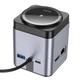USB хаб с беспроводной зарядкой Hoco Effortless 9in1 (3USB, HDMI, RJ45,100W, SD, TF). Grey - изображение 5