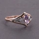 Кольцо из красного и белого золота с маркизом 18 K-0135 - изображение 1