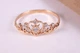 Кольцо корона из красного золота с фианитами 16 K-0055 - изображение 1