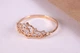 Кольцо корона из красного золота с фианитами 16 K-0055 - изображение 5