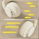 Геймерська бездротова (Bluetooth + 3,5mm) гарнітура Attack Shark G500 (вага 210 гр) for PC/PS4/Xbox, White/БІЛІ (G500W) - зображення 8