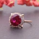 Кольцо из желтого золота с большим розовым камнем 21.5 K-0172 - изображение 2