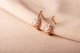 Женские серьги из красного золота с фианитами S-0066 - изображение 3