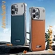 Накладка Leather Aromatherapy Metal Magnetic для iPhone 15 Pro Max Brown - зображення 8