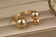 Кольцо Xuping Jewelry Поцелуй раздвижное 16 р золотистое - изображение 1