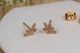 Серьги гвоздики Xuping Jewelry веточка 11 мм золотистые - изображение 2