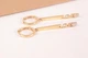 Серьги из желтого золота LOVE S-0004 - изображение 1