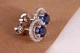 Сережки гвоздики из белого золота с сапфирами S-0034 - изображение 3