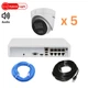 Комплект ІP відеонагляду на 5 купольних камер Hikvision 4Mp-IP-DS-2CD1343G2-LIUF-Hybridlight зі звуком - изображение 1
