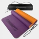 Коврик для фитнеса и йоги EasyFit TPE+TC двухслойный с чехлом и стяжками 183х61х0,6 см Фиолетовый с оранжевым (33-102-EF-1924s-VO) - изображение 2