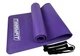 Коврик для фитнеса и йоги EasyFit NBR каучуковый со стяжками 180х60х1 см Фиолетовый (33-102-EF-1919-V) - изображение 2
