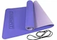 Коврик для фитнеса и йоги EasyFit TPE+TC двухслойный со стяжками 183х61х0,6 см Сиреневый со светло сиреневый (33-102-EF-1924-VV) - изображение 3