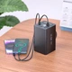Портативний павербанк HOCO J138 60000mAh зі швидкою зарядкою, LED-дисплеєм та ліхтариком Black - зображення 7