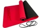 Килимок для фітнесу та йоги EasyFit TPE+TC двошаровий зі стяжками 183х61х0,6 см Червоний із чорним (33-102-EF-1924-RB) - зображення 1