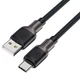 Кабель Acefast C10-04 USB 2.0 USB-A to USB-C 1.2 м 3A Silicone Braid Black (6974316283126) - зображення 3