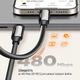 Кабель Colorway Type-C - Type-C PVC+Aluminum Alloy PD Fast Charging 240W 5А 1 м Black (CW-CBPDCC069-BK) - изображение 9