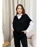 Жіноча в'язана жилетка ARTKNIT S-M Чорний (ak28260) - изображение 1