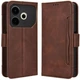 Чохол-книжка з кишеньками Deexe Wallet Stand для TECNO Pova 6 Neo - Brown - зображення 1