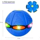 Летающий мяч трансформер с ЛЕД подсветкой Фрисби НЛО Flat Ball Disc Летающая тарелка для детей Синий - изображение 2