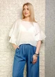 Блуза батистова прямого крою, біла New Collection S-L 11-100 - изображение 4