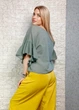 Блуза батистова прямого крою, оливкова Italy Moda S-L 11-104 - изображение 7