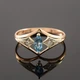 Кольцо из красного и белого золота с топазом 18 K-0143 - изображение 1