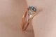 Кольцо из красного и белого золота с топазом 18 K-0143 - изображение 4