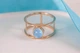 Кольцо из красного золота с бирюзой 16.5 K-0190 - изображение 1