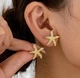Сережки морські зірки біжутерія 1,8*2 см Золотисті - зображення 1