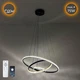 Управляемая LED люстра JULIE 75W 3R APP BLACK/CLEAR Luminaria 3000-6500К 7500 Lm с пультом ДУ Ø600х1100мм - изображение 1
