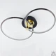 Світлодіодна люстра Esllse LUNE 48W 2R APP BLACK/GOLD/WHITE LED 600х350х110мм керована з пультом і додатком для смартфону - зображення 4