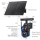 Уличная автономная 4G камера Sectec ST-599-6M-20X-20W-4G Black с солнечной панелью - изображение 4