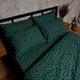 Комплект постельного белья Moon&Star Полуторный 143х210 см Emerald Maze Бязь Gold Люкс (MS-820009151) - изображение 4