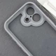 Чехол TPU Transparent, Colour 1.5 мм для Apple Айфон 16 , прозрачный силиконовый чехол с цветным бампером Grey - изображение 3