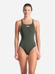 Купальник слитный женский Arena Team Swimsuit Swim Pro Solid 004760-660 42 Темно-зеленый (3468337481874) - изображение 1