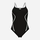 Купальник слитный женский Arena Pro_File Swimsuit Solid 008055-510 42 Черный/Белый (3468337414339) - изображение 3