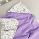 Детское махровое полотенце 100х100 см Oh My Kids "Зайки" лиловое - изображение 1