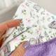 Детское махровое полотенце 100х100 см Oh My Kids "Зайки" лиловое - изображение 2