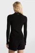 Жіночий чорний кардиган FITTED RIBED LS BUTTON UP Michael Kors S MR56135GW2 - изображение 4