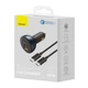 Автомобільний зарядний пристрій Baseus Qualcomm Quick Charge 5 Technology Multi-Port Fast Charge Car Charger C+C+U 160W set Gray (TZCCZM-0G) - изображение 2