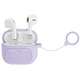 Навушники XO X26 graphic TWS Bluetooth earphones with silicone case and lanyard, бездротові, Violet/White - зображення 1