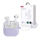 Навушники XO X26 graphic TWS Bluetooth earphones with silicone case and lanyard, бездротові, Violet/White - зображення 2